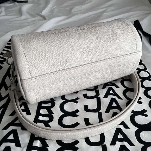 Marc Jacobs Women's The Duffle Bag White Leather Crossbody W/ Dust Bag - Picture 8 of 12